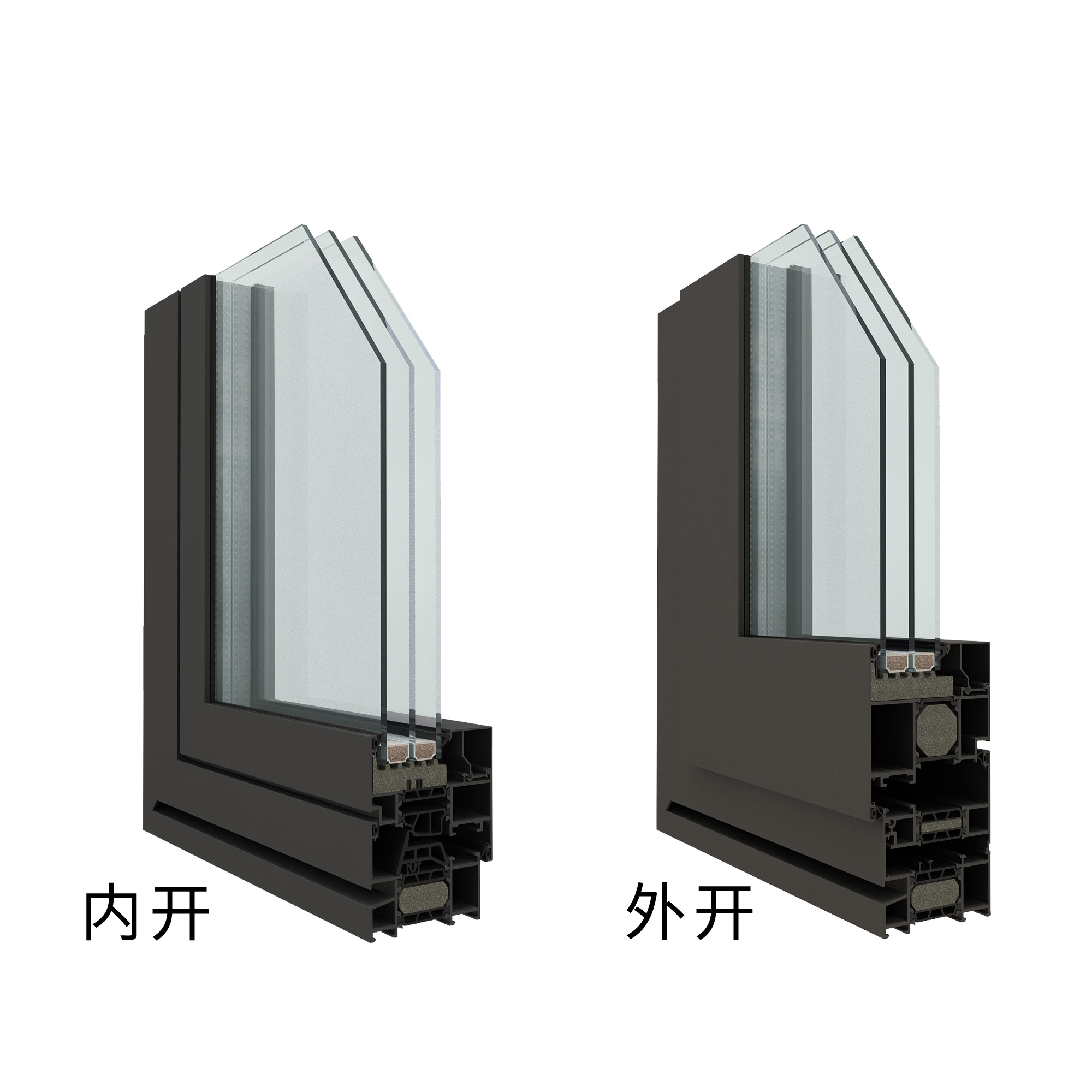 75平开窗